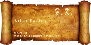 Halla Kozima névjegykártya